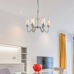 5-Light Silver Sputnik Sphere Chandelier with Shade by Magic Home 23 5-Light Silver Sputnik Sphere Chandelier with Shade by Magic Home -Spitzer Sales Store silver magic home chandeliers mh y 020228 31 1000