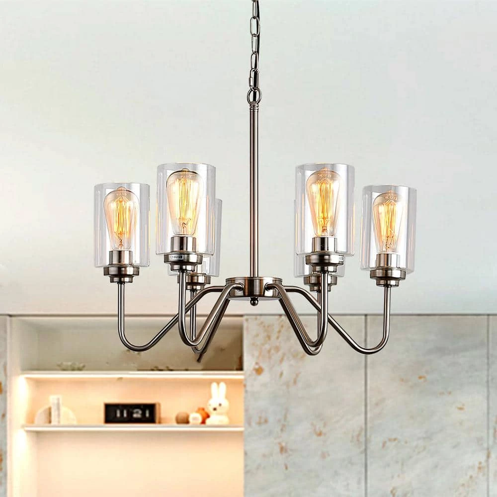 5-Light Silver Sputnik Sphere Chandelier with Shade by Magic Home 3 5-Light Silver Sputnik Sphere Chandelier with Shade by Magic Home