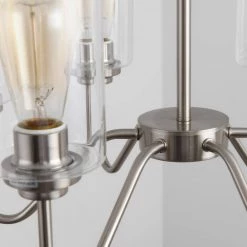 5-Light Silver Sputnik Sphere Chandelier with Shade by Magic Home 16 5-Light Silver Sputnik Sphere Chandelier with Shade by Magic Home -Spitzer Sales Store silver magic home chandeliers mh y 020228 66 1000