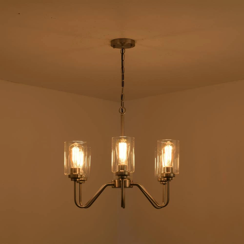 5-Light Silver Sputnik Sphere Chandelier with Shade by Magic Home 11 5-Light Silver Sputnik Sphere Chandelier with Shade by Magic Home - Image 9