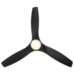 Skylark 54 in. 3-Blade Smart Flush Mount Satin Brass Black Ceiling Fan 3000K and Remote Control by Modern Forms -Spitzer Sales Store soft brass matte black modern forms ceiling fans with lights fh w2202 54l sb mb 1f 1000