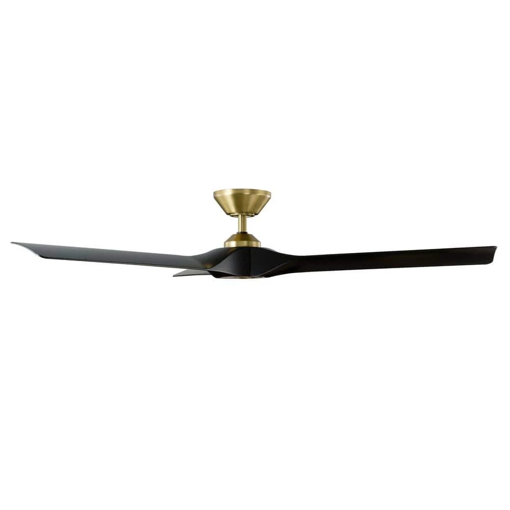 Torque 58 in. 3-Blade Smart Satin Brass/Black Ceiling Fan with Remote Control by Modern Forms 5 Torque 58 in. 3-Blade Smart Satin Brass/Black Ceiling Fan with Remote Control by Modern Forms - Image 3