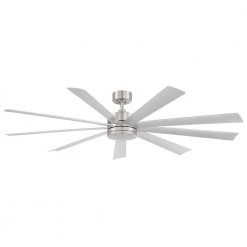 Wynd XL 72 in. 3000K Integrated LED Indoor/Outdoor Stainless Steel Smart Ceiling Fan with Light Kit and Remote by Modern Forms -Spitzer Sales Store stainless steel modern forms ceiling fans with lights fr w2101 72l ss 1f 1000