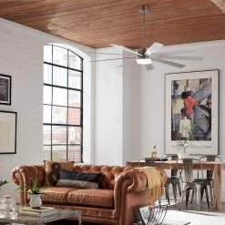 Wynd XL 72 in. 3000K Integrated LED Indoor/Outdoor Stainless Steel Smart Ceiling Fan with Light Kit and Remote by Modern Forms -Spitzer Sales Store stainless steel modern forms ceiling fans with lights fr w2101 72l ss 31 1000