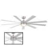 Wynd XL 72 in. 3000K Integrated LED Indoor/Outdoor Stainless Steel Smart Ceiling Fan with Light Kit and Remote by Modern Forms -Spitzer Sales Store stainless steel modern forms ceiling fans with lights fr w2101 72l ss 64 1000