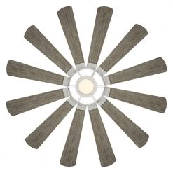 Wyndmill 65 in. 12-Blade Smart Steel Weathered Wood Ceiling Fan 3000K Integrated LED and Remote Control by Modern Forms -Spitzer Sales Store steel weathered wood modern forms ceiling fans with lights fr w2201 65l st ww 1f 1000