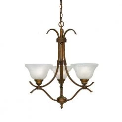 3-Light Twilight Gold Chandelier by Cordelia Lighting