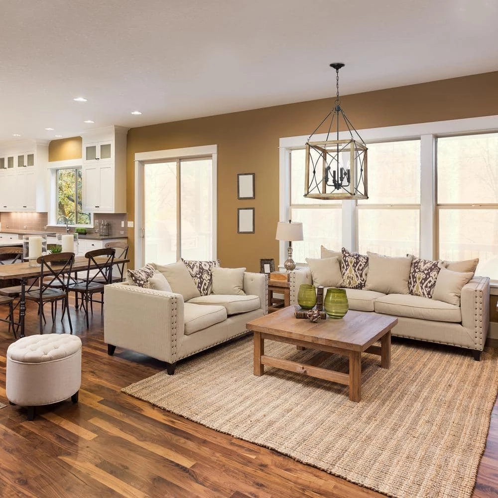 Open Cage 4-Light Painted Wood with Vintage Black Pendant by Cordelia Lighting 4 Open Cage 4-Light Painted Wood with Vintage Black Pendant by Cordelia Lighting - Image 2