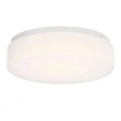 Cloud 11 in. 1-Light White Integrated LED Puff Semi-Flush Mount by Cordelia Lighting