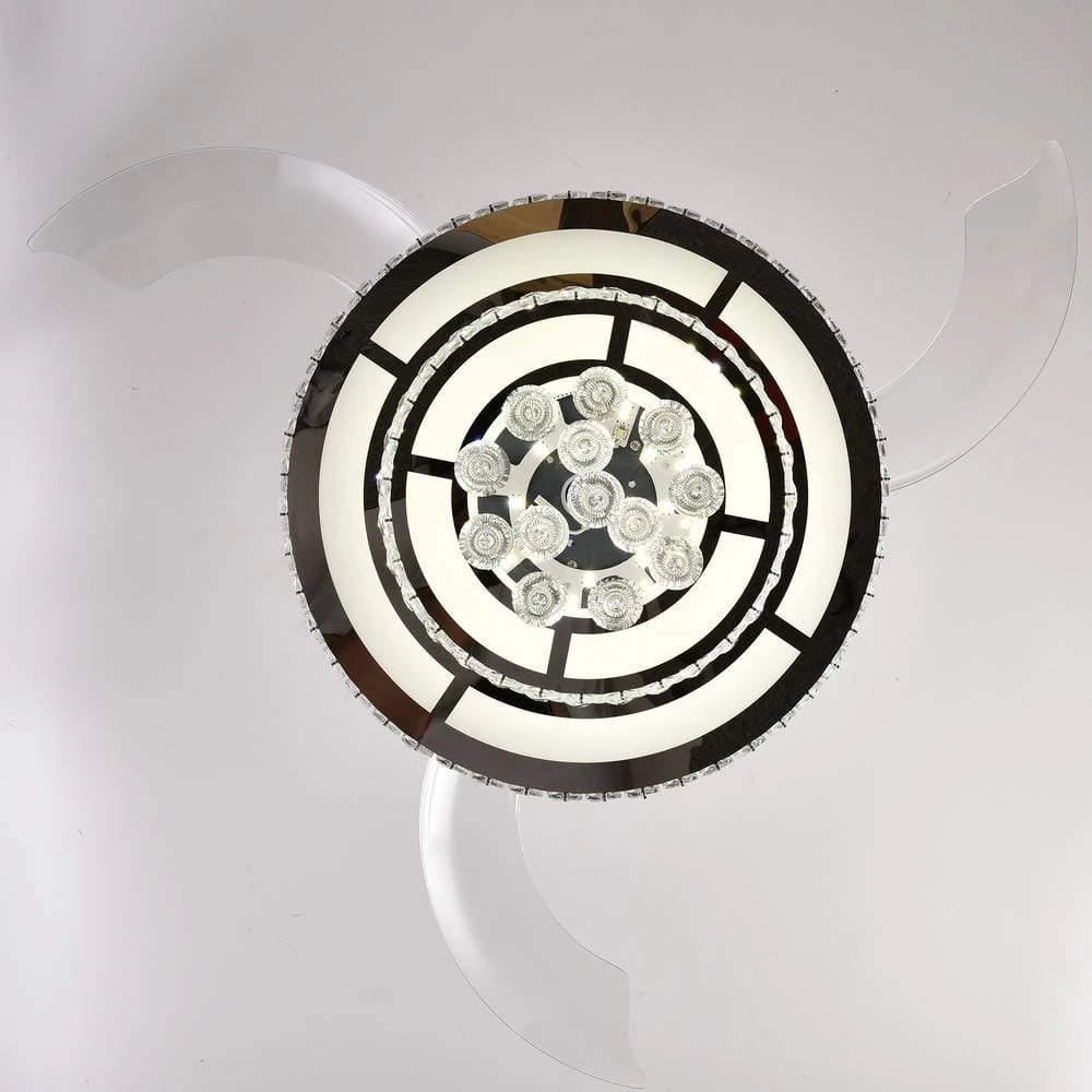 Modern 42 in. Indoor Round Crystal LED Ceiling Fan with Remote Control 3-Color Bright Lighting by Magic Home 13 Modern 42 in. Indoor Round Crystal LED Ceiling Fan with Remote Control 3-Color Bright Lighting by Magic Home - Image 11